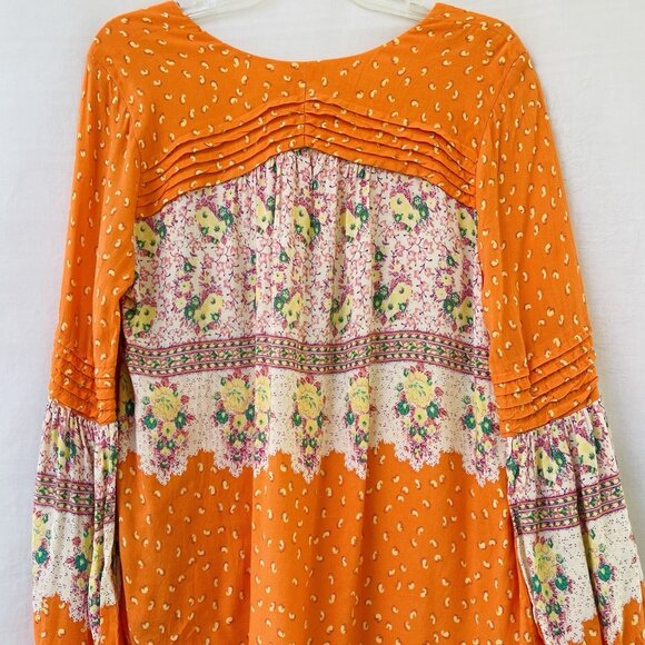 Anthropologie Maeve Peasant Blouse Womens Medium Ceresco Summer Floral Boho - Picture 7 of 12